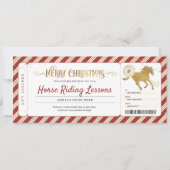 Paardrijlessen Kerstcadeau Ticket Voucher Kaart (Voorkant)