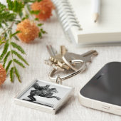 Paardrijsbeeldje van Alexander de Grote Sleutelhanger (Zijkant)