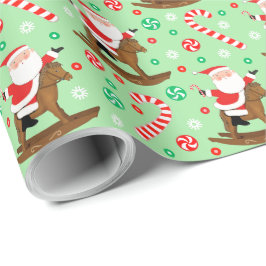 Paardrijspaard kerstpapier voor paardenpestpannen cadeaupapier