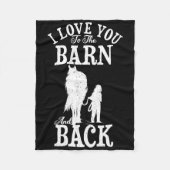 Paardrijsveer... ik hou van je... aan de muur. fleece deken (Voorkant)