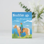 Paardrijsvoorval - Uitnodigingskaart Aankondigingskaart (Staand voorkant)