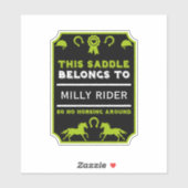 paardrijzadel sticker (Vel)