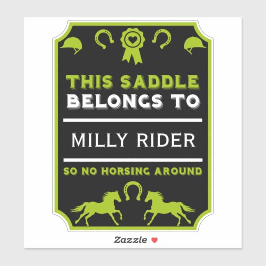 paardrijzadel sticker (Vel)