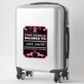 paardrijzadel sticker (Koffer)