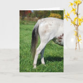 Paard's achterkant voor afscheid kaart (Gele Bloem)