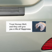 Paardse Bumpersticker van geluk (Op auto)
