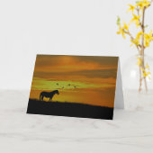 Paardse denking van jou kaart (Gele Bloem)