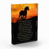 Paardse herdenkingsonderscheiding met gedicht fotoblokken (Links)