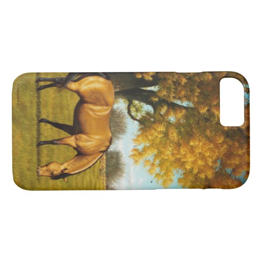 Paardse iPhone 7 cover (Achterkant (Horizontaal))