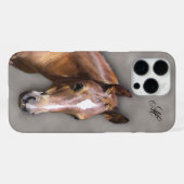 Paardse iPhone draagtas Hoesje (Achterkant horizontaal)