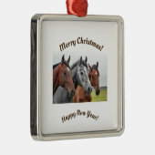 Paardse keramische Ornament met kerstmis (Rechts)