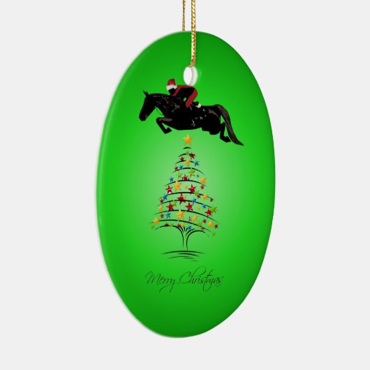 Paardse kerst keramisch ornament (Rechts)