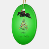 Paardse kerst keramisch ornament (Links)