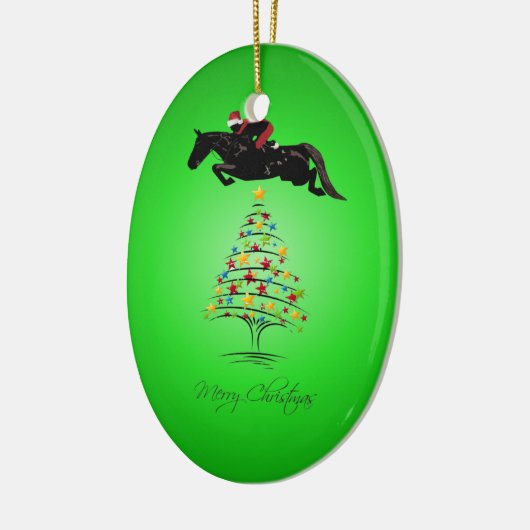 Paardse kerst keramisch ornament (Links)