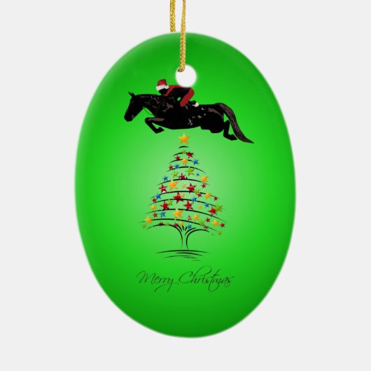 Paardse kerst keramisch ornament (Achterkant)