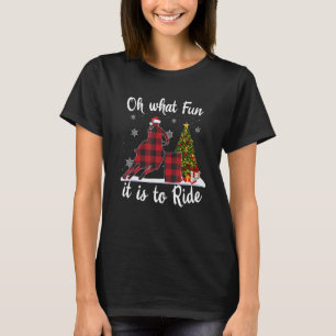 Paardse kerst Oh wat vun Barrel Racing Equestri T-shirt