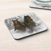 paardse kerst onderzetter (Linkerzijde)