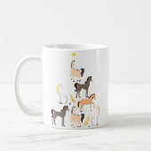 Paardse kerstboom Cute Equestrian Gift Koffiemok (Links)