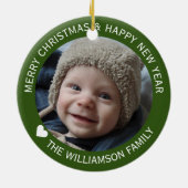 Paardse kerstboom keramisch ornament (Achterkant)