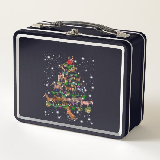 Paardse kerstboom met vlieglicht (Voorkant)