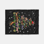 Paardse kerstboom met vlieglicht fleece deken (Voorkant (Horizontaal))