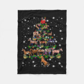 Paardse kerstboom met vlieglicht fleece deken (Voorkant)