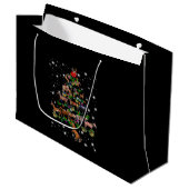 Paardse kerstboom met vlieglicht groot cadeauzakje (Voorkant Gekanteld)
