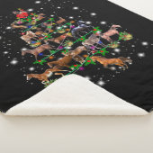 Paardse kerstboom met vlieglicht sherpa deken (3/4)