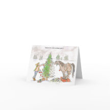 Paardse kerstkaart