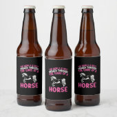 Paardse kunst De wereld is het best bekeken Bier Etiket (Flessen)