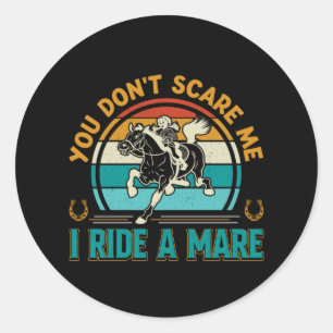 Paardse kunst die je me niet kan schelen ronde sticker