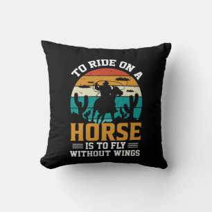 Paardse kunst om op een paard te rijden kussen
