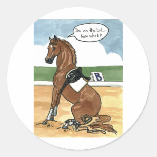 Paardse kunst op het BIT Ronde Sticker