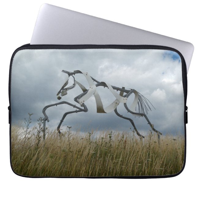 Paardse laptophoes laptop sleeve (Voorkant)