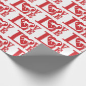 Paardse liefde, ik hou van paarden cadeaupapier (Hoek)