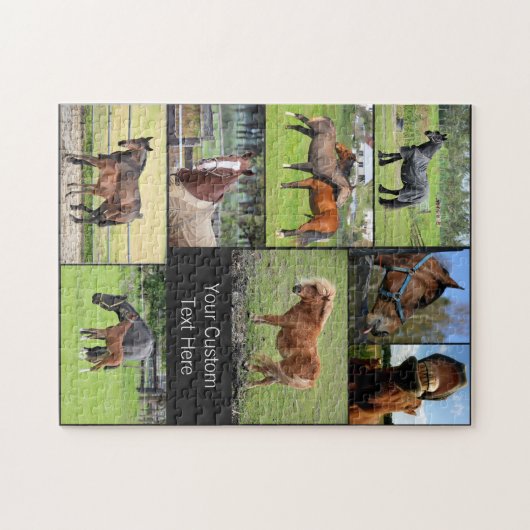 Paardse Lover's aangepaste fotopuzzel Legpuzzel (Horizontaal)