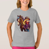 Paardse meisjes grappige pony t-shirt (Voorkant)