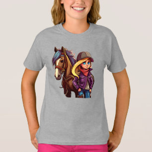 Paardse meisjes grappige pony t-shirt