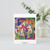 Paardse olifant Cow Winter van Marc Franz Briefkaart (Staand voorkant)