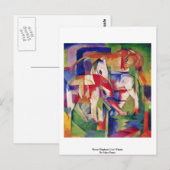 Paardse olifant Cow Winter van Marc Franz Briefkaart (Voorkant / Achterkant)