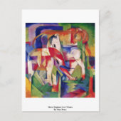 Paardse olifant Cow Winter van Marc Franz Briefkaart (Voorkant)