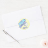 Paardse pony op gele sticker (Envelop)