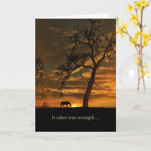 Paardse sympathie Paarden omlaag Kaart (Gele Bloem)