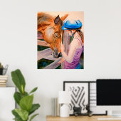 Paardse training The Love of Horses Canvass Print (Thuiskantoor)