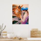 Paardse training The Love of Horses Canvass Print (Keuken)