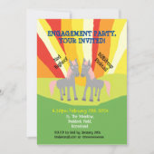 Paardse verlovingsfeest feestelijke paarden kaart (Voorkant)