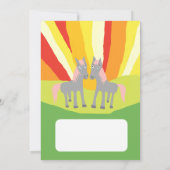 Paardse verlovingsfeest feestelijke paarden kaart (Achterkant)