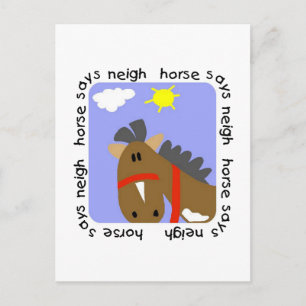 Paardse Zagen Neigh Tshirts en Gifts Briefkaart