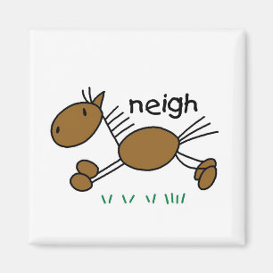 Paardse Zagen Neigh Tshirts en Gifts Magneet