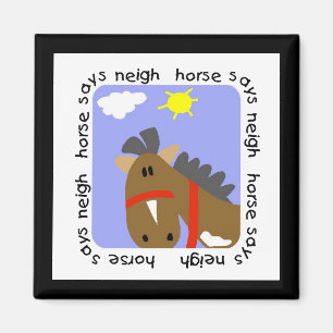 Paardse Zagen Neigh Tshirts en Gifts Magneet